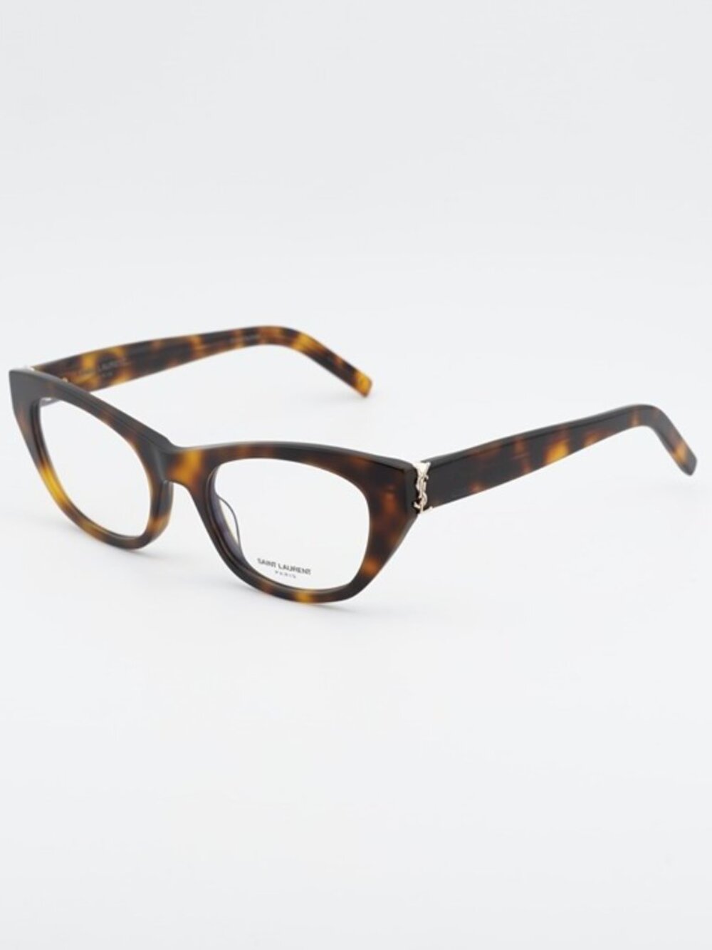 Saint Laurent SLM80 002 Eyeglasses Dark Havana 52mm Cat Eye Frame - Picture 1 of 12